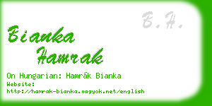 bianka hamrak business card
